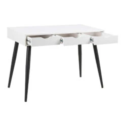 Bureau Montijo - Wit/zwart - 77,1x110x50 Cm