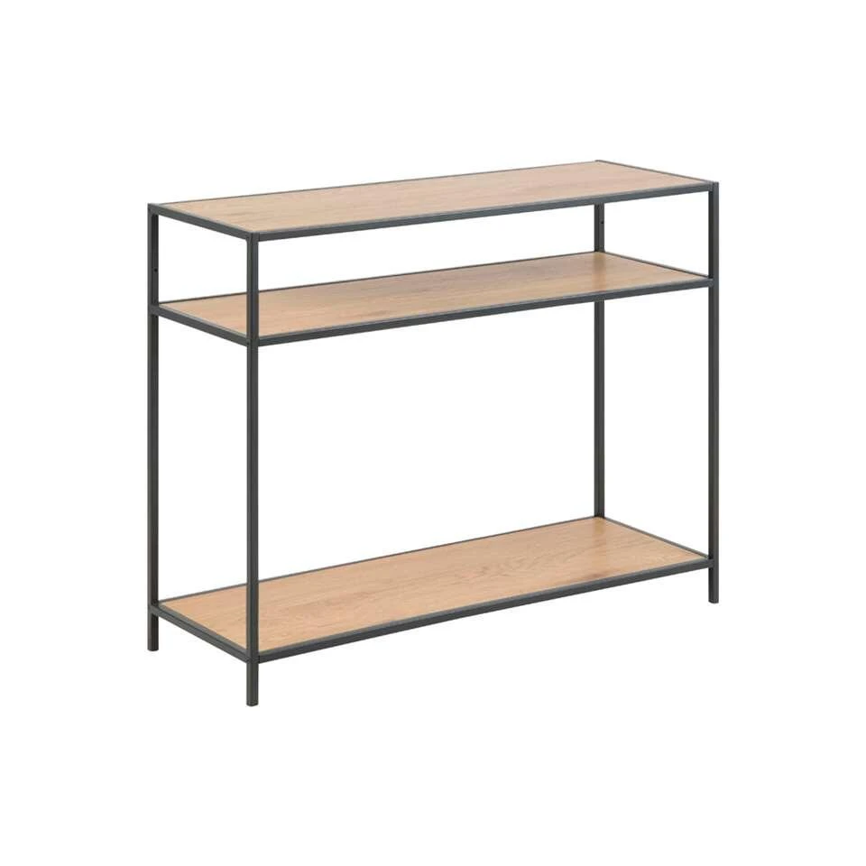 Dressoir Jaxx - Naturel/zwart - 79x100x35 Cm 5 Dressoir Jaxx - Naturel/zwart - 79x100x35 Cm - Afbeelding 3