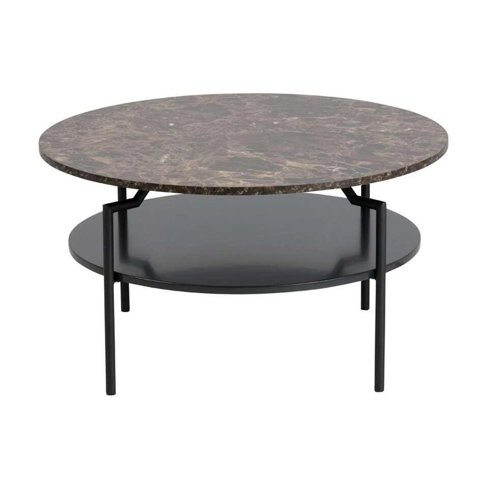 Salontafel Soto - Bruin/zwart - 45xØ80 Cm 3 Salontafel Soto - Bruin/zwart - 45xØ80 Cm