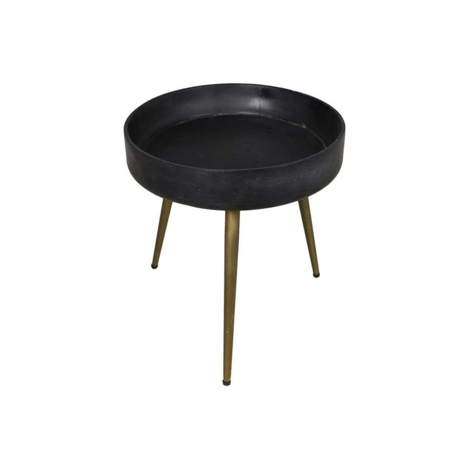 HSM Collection Bijzettafel Ventura - Zwart/goud - 42x40 Cm 6 HSM Collection Bijzettafel Ventura - Zwart/goud - 42x40 Cm - Afbeelding 4