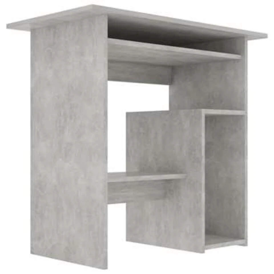 VidaXL Bureau 80x45x74 Cm Spaanplaat Betongrijs 6 VidaXL Bureau 80x45x74 Cm Spaanplaat Betongrijs - Afbeelding 4