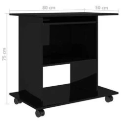 VidaXL Computerbureau 80x50x75 Cm Spaanplaat Hoogglans Zwart -VIDAXL Verkoopwinkel 9bbda1acecd148ea9b955f2ed8aaa020