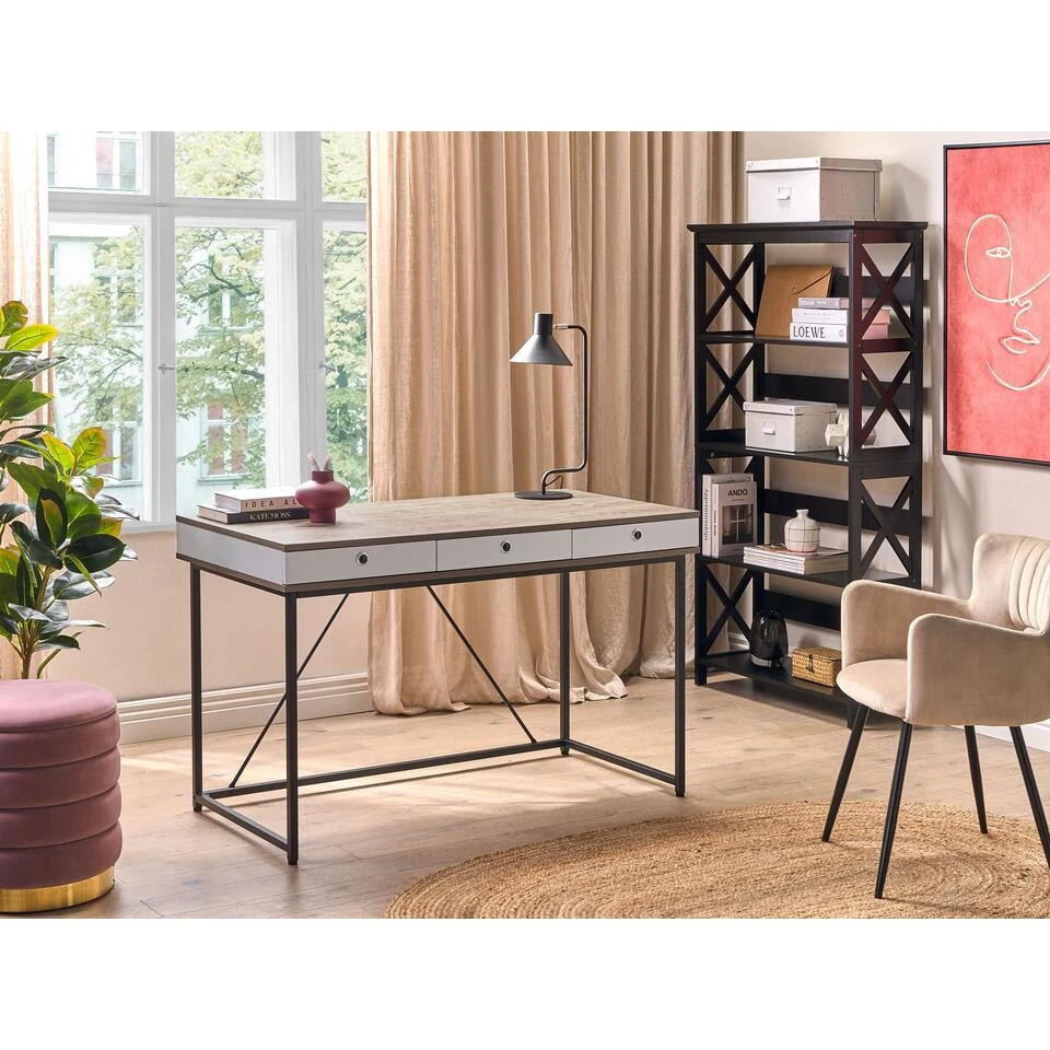 Beliani FOSTER/HINTON - Lichte Houtkleur Spaanplaat, Mdf 4 Beliani FOSTER/HINTON - Lichte Houtkleur Spaanplaat, Mdf - Afbeelding 2