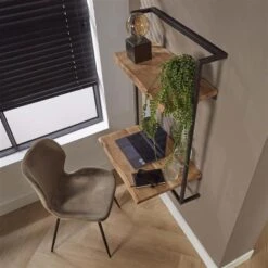 Zwevend Bureau Industrieel Ellen Acaciahout - 45x65x100 Cm - Hout - Bruin 8 Zwevend Bureau Industrieel Ellen Acaciahout - 45x65x100 Cm - Hout - Bruin -VIDAXL Verkoopwinkel 9faa6eb82a9e4aca940eead579b1fd20