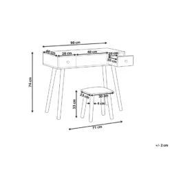 Beliani Kaptafel BRIOUDE - Wit Vezelplaat -VIDAXL Verkoopwinkel 9ff10ec6b77241a1a466c830c2002804