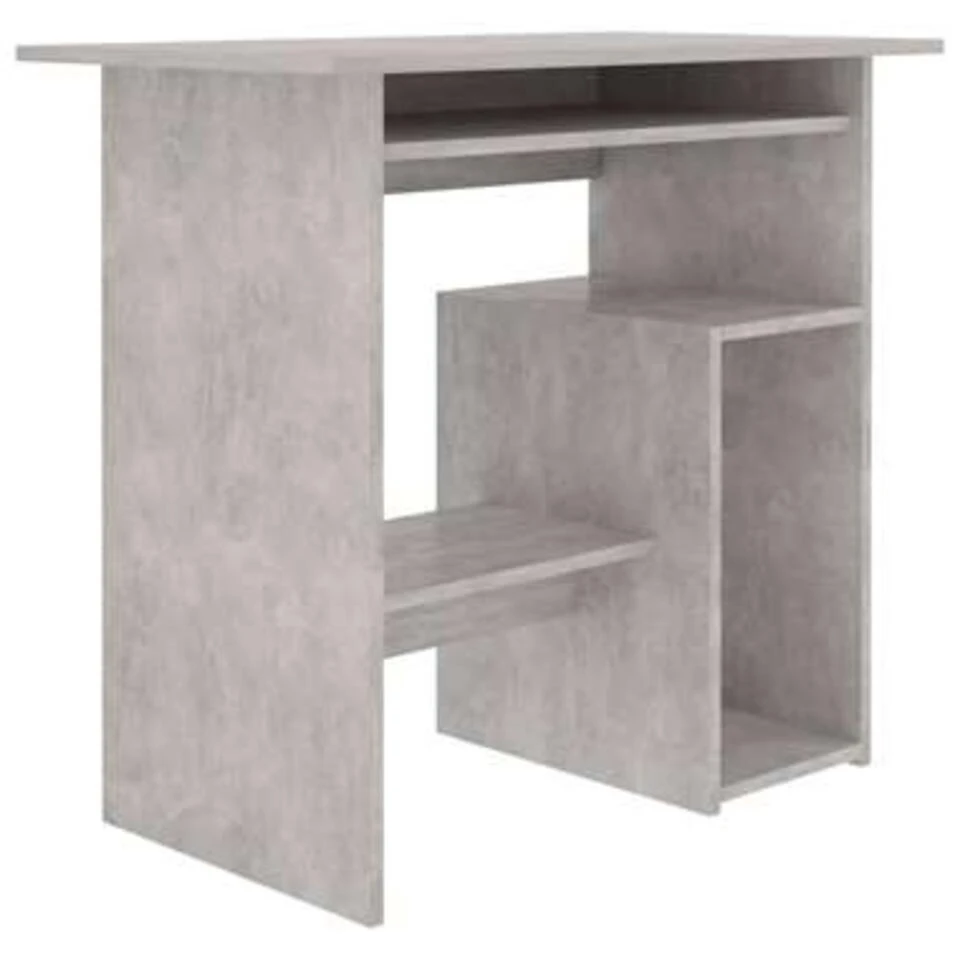 VidaXL Bureau 80x45x74 Cm Spaanplaat Betongrijs 4 VidaXL Bureau 80x45x74 Cm Spaanplaat Betongrijs - Afbeelding 2