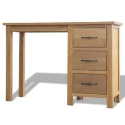 VidaXL Bureau Met 3 Lades 106x40x75 Cm Massief Eikenhout -VIDAXL Verkoopwinkel b0267cea528e40898d04dcf79e9229f5