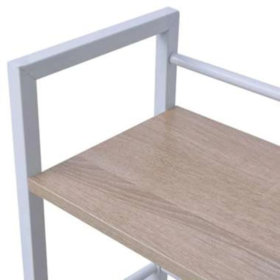 VidaXL Bureau Met Boekenkast 4-laags Eikenkleurig 6 VidaXL Bureau Met Boekenkast 4-laags Eikenkleurig - Afbeelding 4