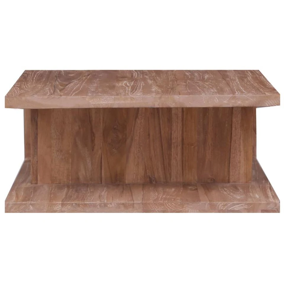 VidaXL Salontafel 70x70x30 Cm Massief Teakhout 5 VidaXL Salontafel 70x70x30 Cm Massief Teakhout - Afbeelding 3