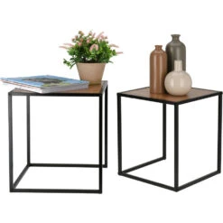 Bijzettafel/plantenstandaard - Set 2-delig - Zwart - Metaal - 37/34 Cm 7 Bijzettafel/plantenstandaard - Set 2-delig - Zwart - Metaal - 37/34 Cm -VIDAXL Verkoopwinkel bf338404a172438fa3a8741e79876a96