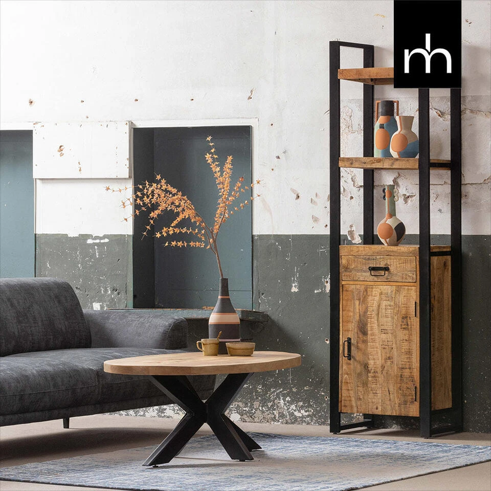 Salontafel Mesa Cm - Mangohout - Bruin - Ovaal 6 Salontafel Mesa Cm - Mangohout - Bruin - Ovaal - Afbeelding 4