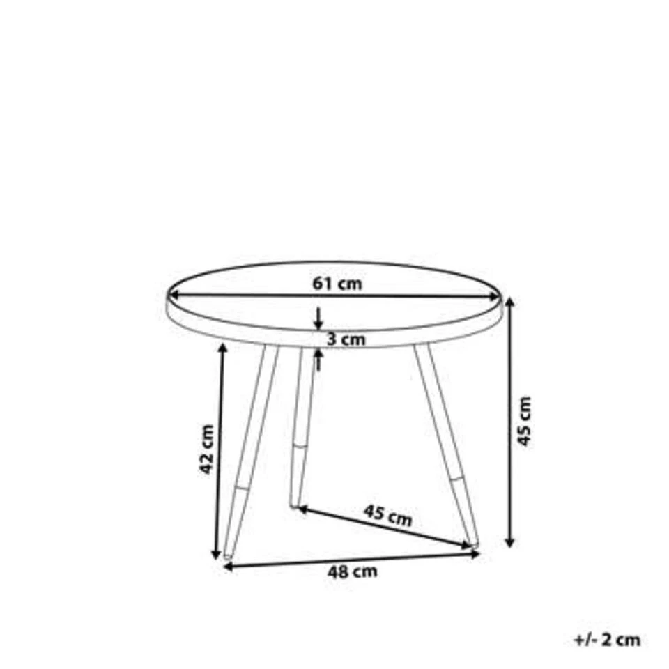 Beliani Salontafel RAMONA - Wit Mdf 6 Beliani Salontafel RAMONA - Wit Mdf - Afbeelding 4