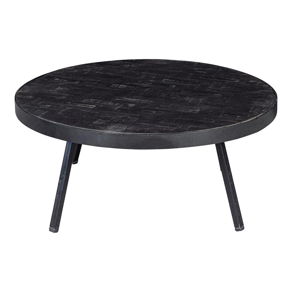Salontafel Dayton 74cm - Mangohout - Bruin - Rond 6 Salontafel Dayton 74cm - Mangohout - Bruin - Rond - Afbeelding 4