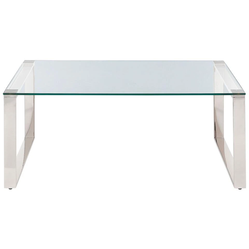 Beliani Salontafel TILON - Zilver Veiligheidsglas 6 Beliani Salontafel TILON - Zilver Veiligheidsglas - Afbeelding 4